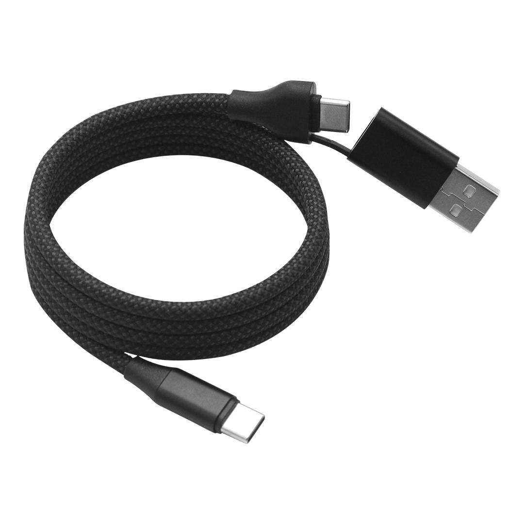 DOPPLER 240W 2IN1, kabllo karikimi dhe të dhënash usb type c për laptop me magnet, 2 në 1, 240w