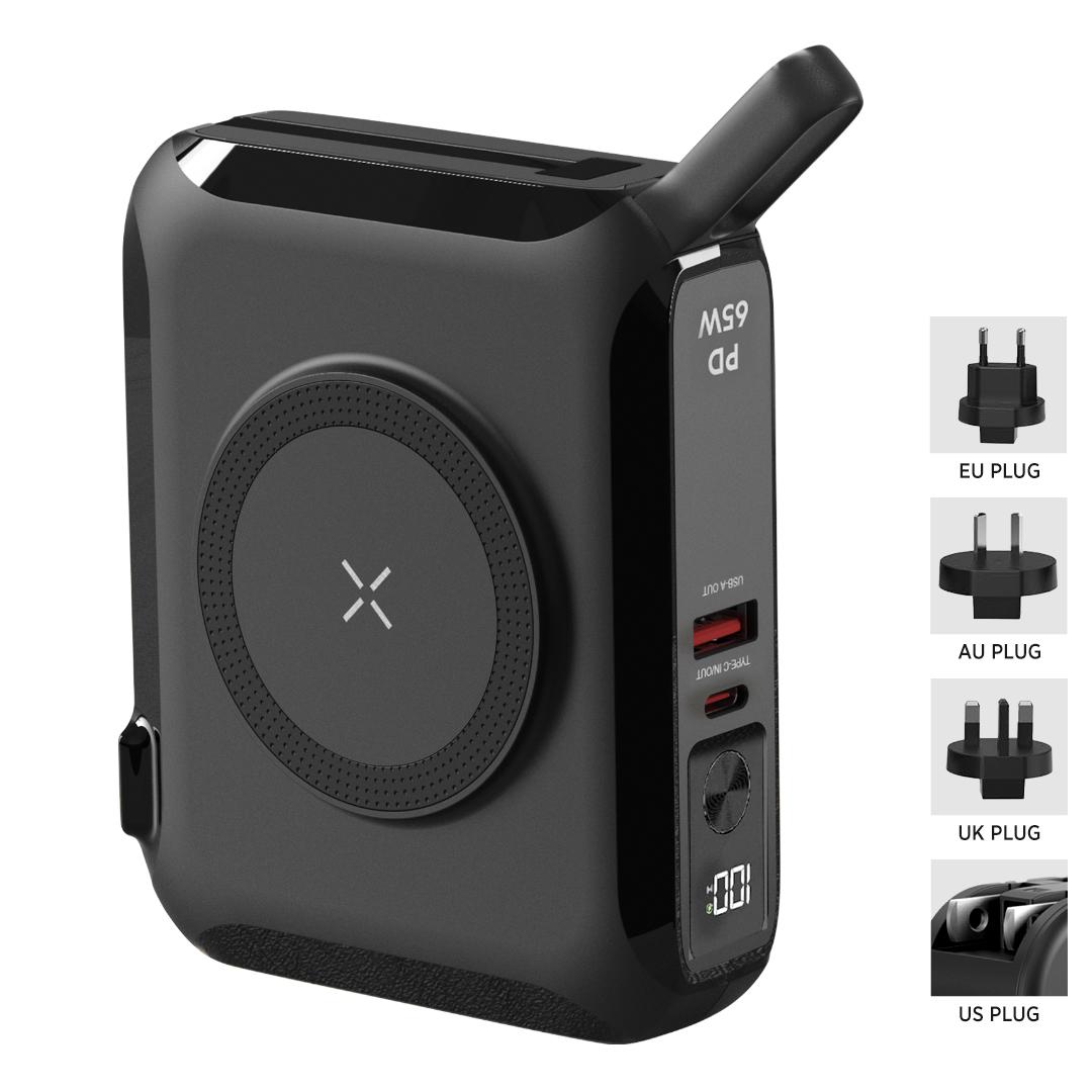 BARACUDA PRO, karikues universal udhëtimi power bank laptopi, 15.000 mah, pd 65w